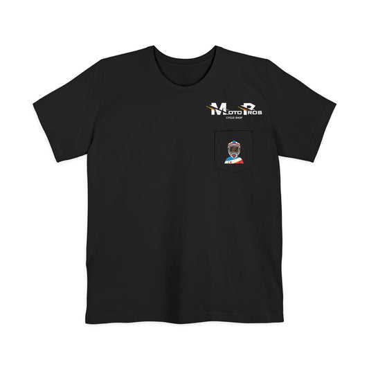 Unisex Pocket T-shirt Moto Pros Cycle Shop Rider Tee - MotoPros 