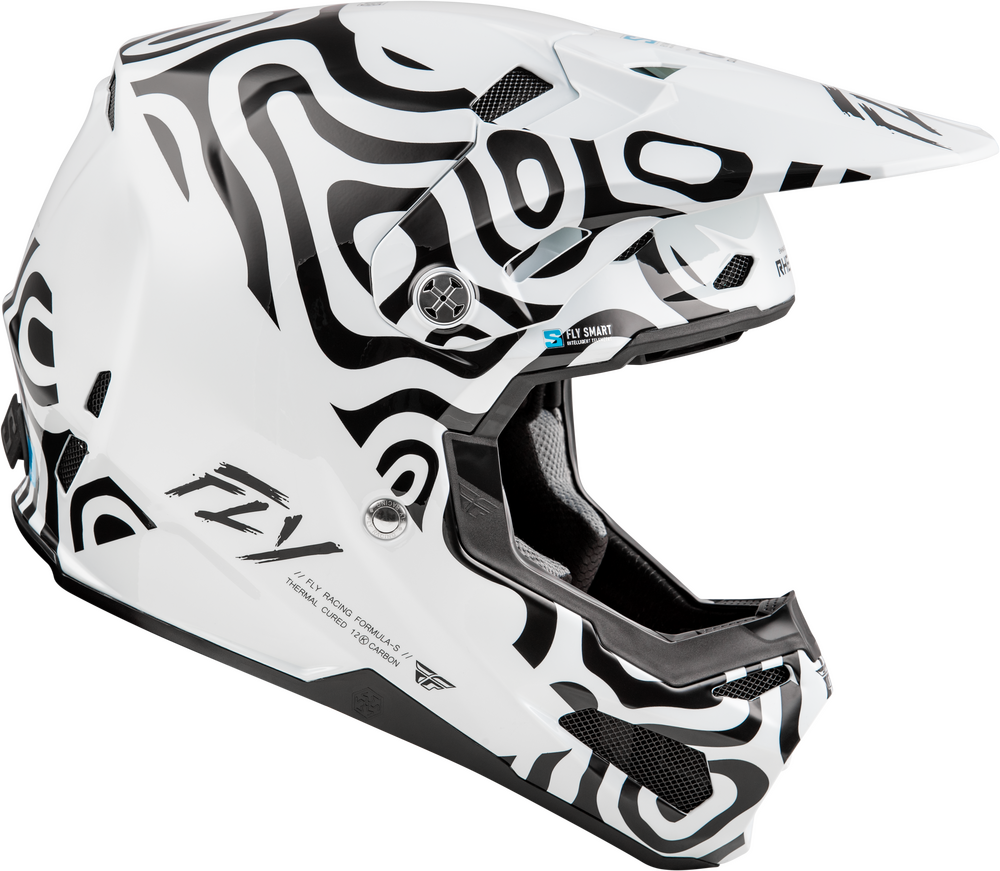 FLY RACING FORMULA S CARBON ABYSS HELMET WHITE/BLACK