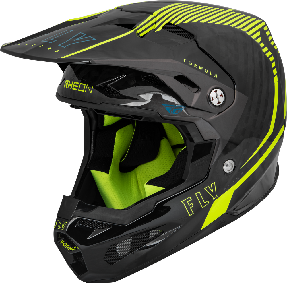 FLY RACING FORMULA CARBON TRACER HELMET HI-VIS/BLACK