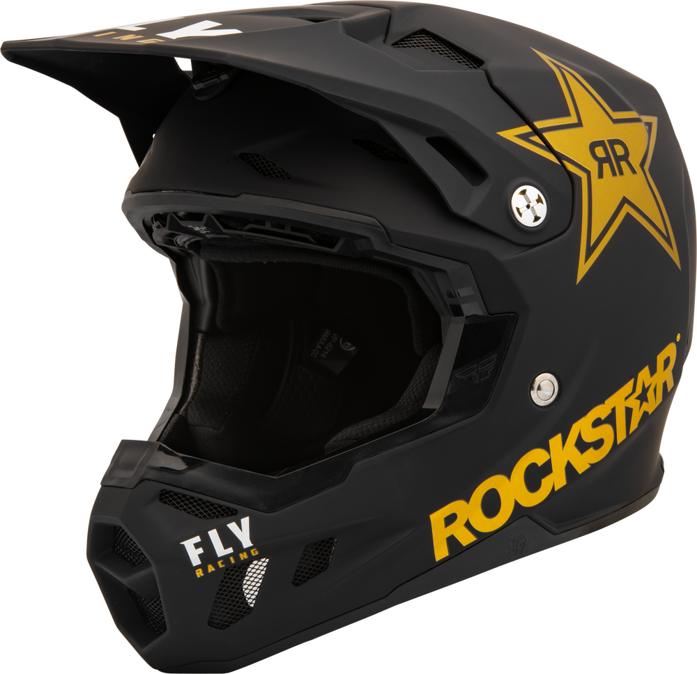 FLY RACING FORMULA CC ROCKSTAR HELMET MATTE BLACK/GOLD