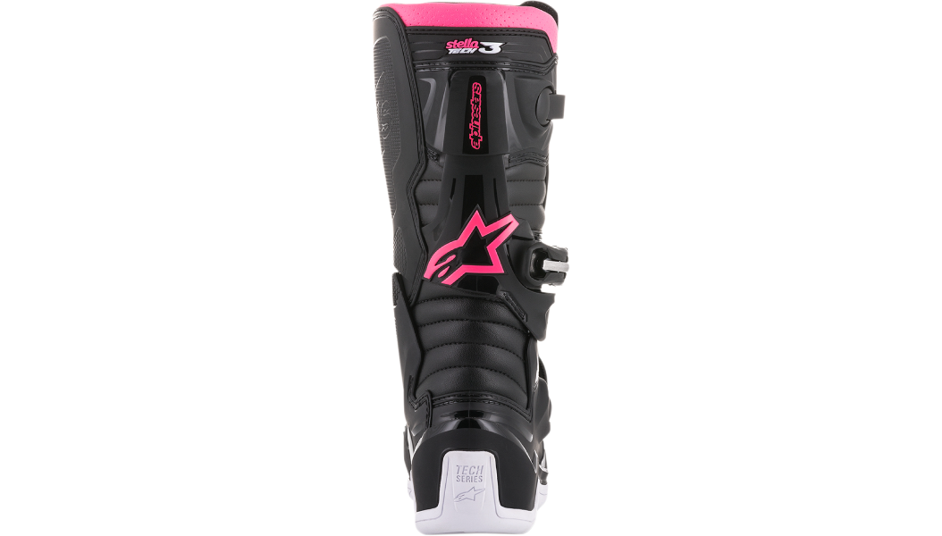 Stella Tech 3 Boots - Black/White/Pink - MotoPros 